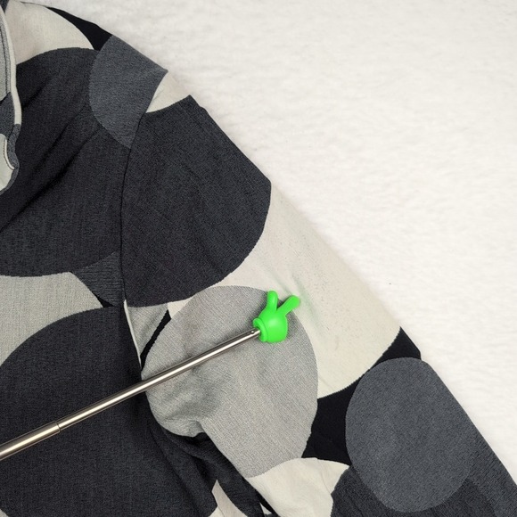 Bryn Walker Oversized Tunic Button Down polka dot Relaxed Artsy black XS boxy - Picture 3 of 13